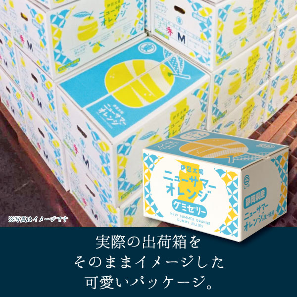 ニューサマーオレンジグミゼリー 80g パッケージ こだわり